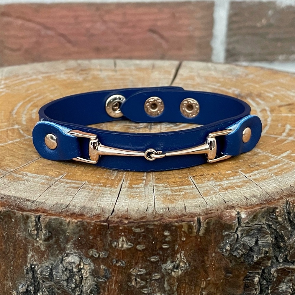 Snaffle Bit Bracelet - Midnight Blue
